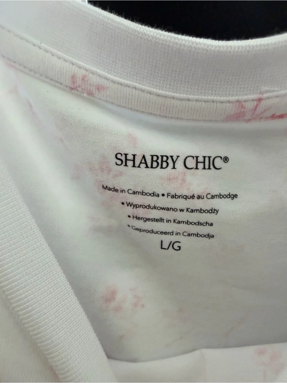 Shabby Chic White & Pink Floral Girls Pajama Set